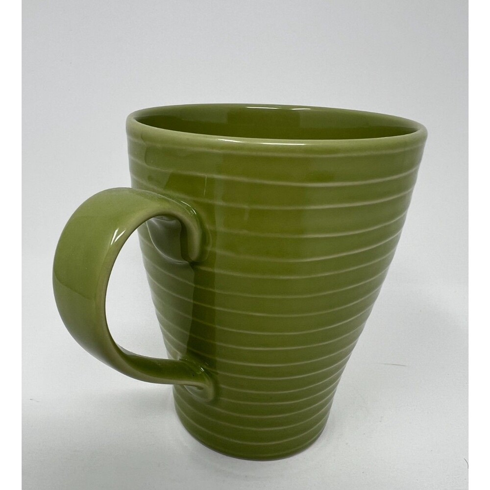Starbucks Stockholm Design House Green Gray Ribbed Tea Coffee Mug 12 oz 2009 - Picture 4 of 7